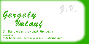 gergely umlauf business card